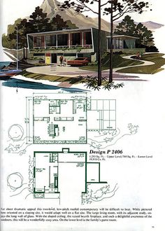 an old house is shown with plans for it