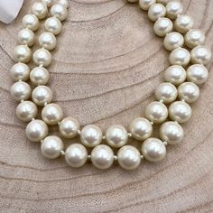 These classic double strand pearls are in perfect condition and dress up a little black dress and more!   Never know when you might need to bring out the classy, beautiful woman you are! Chic Evening Pearl Necklace, Elegant Cream Pearl Necklace For Formal Occasions, Classic Pearl Necklace For Evening, Classic Evening Pearl Necklace With Round Beads, Classic Pearl Necklace With Pearl Chain For Parties, Classic Pearl Necklace For Party, Classic Pearl White Pearl Necklace For Party, Classic Pearl White Necklace For Party, Recycled Necklaces