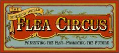 the logo for michael's flea circus is shown in this file photo from 2009