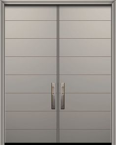 an image of two double doors that are closed in front of each other on a white background