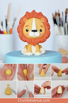 there is a cake that has been made to look like a lion