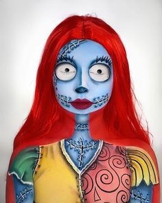 Sally Halloween Costume, Sally Makeup, Nightmare Before Christmas Costume, Sally Costume, Creepy Halloween Makeup, Cute Halloween Makeup, Sally Nightmare, Sally Nightmare Before Christmas, Cool Halloween Makeup