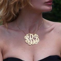 "Monogram Necklace, Large Monogram Necklace., Gold Monogram Necklace, Monogram Necklace, Personalized Necklace, Custom Monogram Necklace, Monogram Initial Necklace, Personalized Vine Monogram Necklace, Gold Monogram Necklace, 3 Initial Monogram Necklace, Personalized Monogram Jewelry, Bridesmaids Gifts, Mothers Gift, Gift For Her Monogram Necklace can be a perfect gift for you and your loved ones(women, mother, sisters, friends, BFF, best bitches, daughter grandmother, granddaughter, aunt, niece Personalized Monogram Gold Necklaces, Tan Monogram Name Necklace For Gift, Elegant Monogram Name Necklace With Initial Pendant, Cheap Gold Monogram Name Necklace, 14k Gold Monogram Name Necklace Gift, Gold Monogram Necklace, Grandmother Granddaughter, Monogram Necklace Gold, Aunt Niece