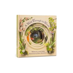 a walk through the woods book with an image of birds and flowers on it's cover