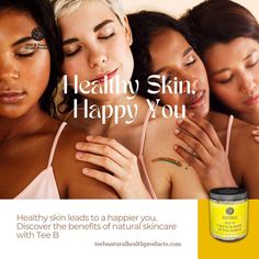 Achieve more than just a beautiful skin: create a happier, healthier you with Tee B's natural skincare solutions! Our products’ transformative benefits go beyond surface beauty. We only use natural ingredients to nourish and protect your skin, promoting a skin that only radiates confidence and well-being. By choosing Tee B, you're not just investing in skincare; you're investing in self-care that lifts your spirit and improves your overall happiness. Healthier You, Clean Beauty, Natural Skin Care