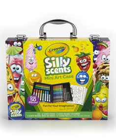 an open box of crayon silly scenes mini art case