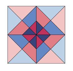 an image of a pink and blue square with squares in the shape of a star