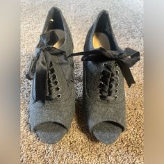 New Without Tags, Never Worn, Smoke Free Home Gray High Heel Synthetic Heels, Lc Lauren Conrad, Lauren Conrad, Shoes Women Heels, Shoes Heels, Size 7, Women Shoes, Heels, Tags