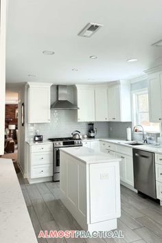 the kitchen is clean and ready for us to use in its new owner's home