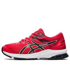 (GS) ASICS GT 1000 10 'Electric Red Black' 1014A189-601 (SNKR/Low Top/Big Kid/Non-Slip/Wear-resistant/Shock-absorbing) Red Non-slip Sneakers For Running, Non-slip Red Sneakers For Running, Red Non-slip Sneakers For Sports, Casual Red Non-slip Running Shoes, Casual Non-slip Red Running Shoes, Red Asics Sneakers For Sports, Red Low-top Asics Running Shoes, Red Dynamic Running Shoes For Jogging, Dynamic Red Running Shoes For Jogging