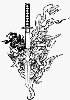 Oni Tattoo, Samurai Tattoo Design, Sketches Doodles, Japan Tattoo Design, Mask Tattoo, Samurai Tattoo, Cool Small Tattoos