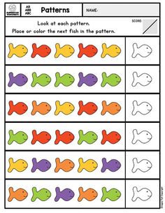 the worksheet for preschool to learn how to make patterns