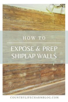 Wood shiplap wall Original Shiplap Walls, Stained Shiplap, Wood Shiplap Wall, Caulk Paint, Painting Shiplap, Shiplap Boards, Victorian Renovation, Ship Lap