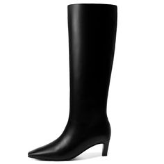 PRICES MAY VARY. 【Material】:Our womens black knee high boots are made of high quality faux leather for durability, with a soft and comfortable lining and a non-slip rubber sole. 【Size】:This black tall boots has a 2.5 inch heel height, 15 inch shaft, 20 inch top opening, easy to put on and take off with side zip 【Kitten Heel Boots】:These knee high kitten heel boots feature a kitten heel and classic square toe design with an inside half zipper making these knee high boots easy to slip on and off. Makes a sexy and classy fashion item. 【Fashionable And Versatile】: These long black boots can be matched with jeans, dresses, jackets, etc., perfect for shopping, party, work, vacation, prom, wedding and other occasions. Suitable for all seasons. 【Service】: Made according to US size, please choose y Black Tall Boots, Long Black Boots, Long Leather Boots, Work Vacation, Kitten Heel Boots, Boots Chunky, Black Knee High Boots, Shopping Party, Classy Fashion