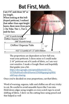 the instructions for how to make a tutu skirt with pictures and text on it