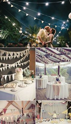 a collage of photos showing different types of wedding decorations