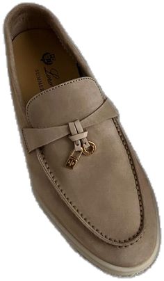 Loro Piana Summer Charms, Loro Piana Shoes, Sandstone Color, Loro Piana, Gold Charm, Loafers, Charms, Collage, Cream