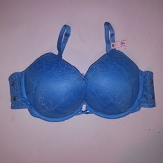 Victoria Secret Bra 36b Bombshell Push Up Blue Lace Very Sexy Plunge Underwire New With Tags *Bundle To Save Chavonne11 080324 Lace Apron, Black Lace Corset, Corset Bra, Sheer Bra, Sleep Wear, Victoria Secret Sport, Full Coverage Bra, Demi Bra, Victoria Secret Bras