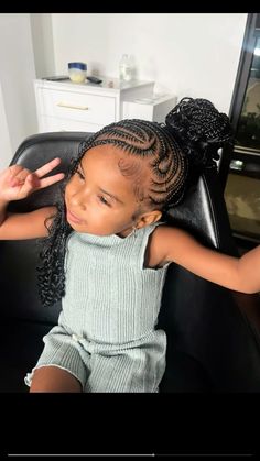 One Year Old Braid Hairstyles, Kids Quick Braided Hairstyles, Toddlers Braids Hairstyles, Baby Hairstyles Braids, Kids Braided Bun Hairstyles Black, Christmas Braids For Black Kids, Toddler Braid Hairstyles, Little Kids Hairstyles Black, Simple Toddler Hairstyles Black