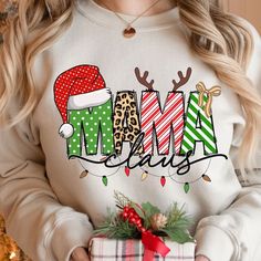 Xmas Gifts For Mum, Christmas Sublimation, Xmas Decor, Christmas Mom, Png Christmas, Christmas Png, Retro Christmas, Graphic Tees Women, Kids Sweatshirt