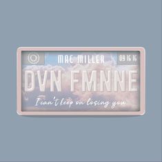 a license plate with the words dynn feminine written in white letters on it