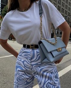 Zebra Pant, Collage Outfits, Hermes Belt, Simple Trendy Outfits, Colourful Outfits, Dream Clothes, College Outfits, Retro Outfits, Shades Of Blue