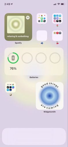 an iphone screen with various icons and buttons on the bottom right hand corner, including two circles