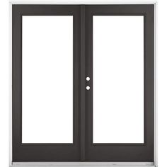 thermaic doors are available in black and white, with glass panels on each side