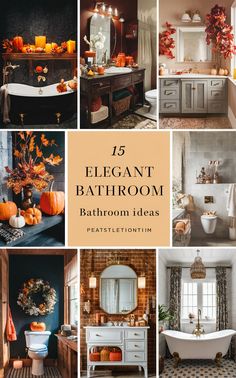 Fall Furniture , Autumn Cozy Fall ,Decor Easy Fall ,
Decor Neutral Fall ,Decor Fall ,Decor Inspiration ,Fall Decor Ideas Guest Bathroom Counter, Gothic Living Room Ideas, Luxury Bathroom Ideas, Gothic Living Room, Elegant Bathroom Decor, Fall Bathroom, Cozy Bathroom