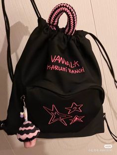 Tas Ransel Korean Style, Y2k Hats, Stylish School Bags, Travel Rucksack, Women's Backpack, Pink Car, Korean Casual