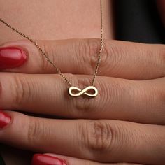 14K Solid Gold Infinity Necklace, Dainty Eternity Necklace, Mother's Day Gifts For Grandma, Gift For Mom, Infinity Jewelry, Gift For Her by JoyStarJewelry on Etsy Affordable Infinity Necklaces For Anniversary, Delicate Chain Jewelry For Mother's Day, Luxury Infinity Necklace As A Gift, Affordable Infinity Jewelry For Valentine's Day, Cheap Infinity Jewelry For Everyday, Cheap Infinity Jewelry For Valentine's Day, Affordable Elegant Infinity Jewelry, Luxury Minimalist Infinity Jewelry, Luxury Infinity Necklace For Gift