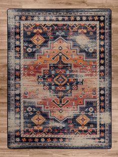 This pattern harken back to a remote land where goods were traded for and patterns like these were found on prized heirloom textiles. This rug boasts colors found in Southwestern sunsets and make this rug a charmer. Added distressing gives this rug a vintage feel. American Dakota 8 X 11 (ft) Distressed Sunset Indoor Persian Area Rug | 0246DSS202 Orange Persian Rug, Hooked Pillow, Floor Runners, Rug Ideas, Southwestern Rug, Persian Style Rug, Persian Style, Camping Blanket, Persian Area Rugs