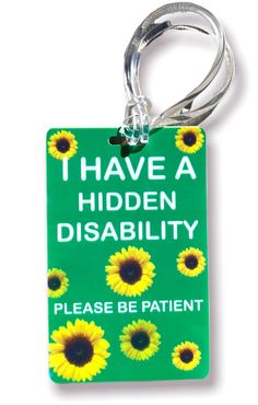 Hidden Disability PVC Double Sided printed card with choice of tag to attach to your bag or even a lanyard.  Made to order, you can be assured that you are receiving a quality product that will last. Rectangular Luggage Tag With Id Window As Gift, Rectangular Luggage Tag With Id Window, Rectangular Badge Holder With Id Window As Gift, Rectangular Badge Holder With Id Window, Hidden Disabilities, Id Card Lanyard, Medical Bag, Medical Bracelet, A Bag