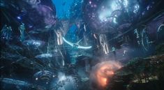 an underwater scene is shown in this artistic photo from the movie avatars, which was released on dvd and blu - ray