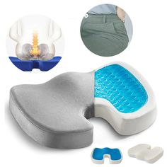 ORTHOPEDIC MEMORY FOAM & GEL U SHAPE TAILBONE FIT SEAT CUSHION Function & Feature: 1.Relax Tailbone 2.Relieve fatigue 3.Comfortable breathe 4.Skin-friendly 5.Decompression,Sit longer not tired. 6.ERGONOMICS PARTITION DESIGN: Applicable to all kinds of people. Especially suitable for the following people: 1.Suffering from hemorrhoids: People who need soft and breathable cushions. 2.Shape beautiful buttocks. 3.Pregnant women or people suffering from spinal pain: Helps relieve stress. Cushion Core Material: 1.Memory Foam: Soft comfortable & Breathable Good resilience, not easy to deform. 2.Gel: Gel particles cool & absorb heat. Will not feel sultry when sitting, it is cool and refresh, suitable for summer use! Analysis of Gel Cushion GEL COOL PARTICLES, CONSTANT TEMPERATURE & HEAT ABSORPTION Pregnancy Back Pain, Sitting Cushion, Gel Pillow, Black Cushions, Memory Foam Pillow, The Chair, Improve Posture, Cushion Filling, Sciatica