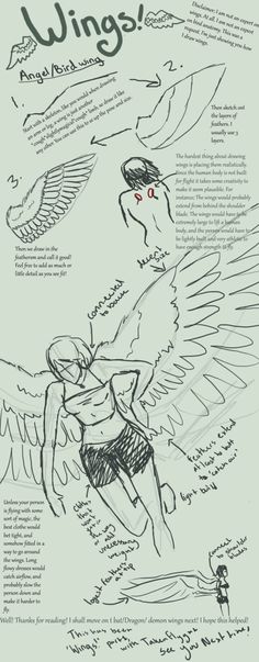 a drawing of an angel with its wings spread out and the words wings written on it