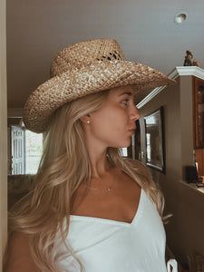 Coastal Cowgirl Straw Beaded Charm Hat