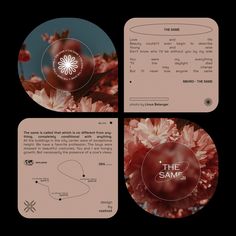 the same cd cover is shown in three different colors and sizes, with an image of flowers