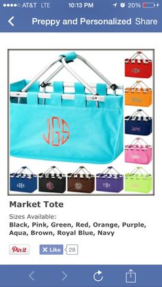 a blue shopping bag with the word prep and personalized share on it in multiple colors