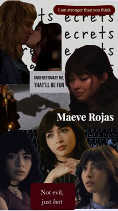 the movie poster for mave rojas, which features two women and one man