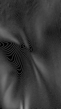 an abstract black and white background with wavy lines