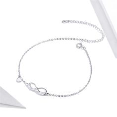 The Infinity symbol symbolizes love without borders, and the simple design highlights the fashionable taste. Metals Type: silverItem Weight: 1.5gGender: WomenStyle: TRENDYLength: length:19-25cmItem Type: AnkletsShape\pattern: RoundMaterial: 925 Sterling Silver Casual Silver Infinity Jewelry, Rap Metal, Heart Anklet, Without Borders, Infinity Symbol, The Infinity, Anklet Bracelet, Chain Anklet, Ankle Bracelets