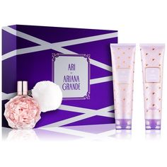 This floral fruity fragrance has a blend of pear, grapefruit, raspberry, lily of the valley, rose, vanilla orchid, musk, and woody notes. EDP 3.4 oz 100 ml Body Lotion 3.4 oz 100 ml Shower Gel 3.4 oz 100 ml Ariana Grande Gift Set, Ariana Perfume, Ariana Grande Perfume, Pink Bottle, Gift Sets For Women, Perfume Gift Sets, Perfume Gift, Fragrance Gift, Fragrance Gift Set