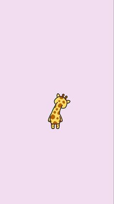 a cartoon giraffe standing in the middle of a purple background