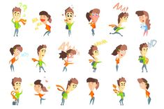 cartoon character poses and expressions for animation