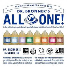 🤩 Shop and Save big on Dr. Bronner's - Pure-Castile Liquid Soap (Baby Unscented, 1 Gallon, 2-Pack) - Made with Organic Oils, 18-in-1 Uses: Face, Hair, Laundry and Dishes, For Sensitive Skin and Babies, No Added Fragrance from the department, and more from 🛍️ The Retail Market Pure Castile Soap, Pure Soap, Lime Oil, Organic Oils, Palm Kernel Oil, Castile Soap, Rose Soap, Liquid Soap, Body Hair