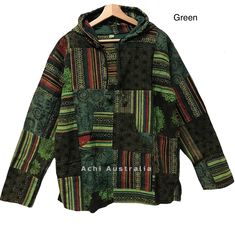 This is the original handmade cotton Patch jacket from Nepal and 100% cotton,It's stonewashed and pullover jacket.These hoodies are great during festivals,holidays and as a casual wear.It's a unisex jacket. *Perfect for cold weather  *Soft, warm and comfortable  *Hand Crafted   *100% cotton fabric *Easy wear and care *One large pouch style pocket *Bamboo buttons at neckline Washing Instruction: *We recommend to wash jacket before use. *Hand wash separately in cold water, line dry and warm iron. *Do not use bleach. * Hoodie and drawstring  *Stonewashed and handmade in Nepal      SIZING GUIDE  Size          ChestLength     M            114cm  70cm      L            120cm  72cm    XL            122cm  78cm XXL            130cm  82cm Feedback: If for any reason you are not satisfied with your Cotton Relaxed Fit Festival Outerwear, Bohemian Cotton Hoodie For Festival, Hooded Cotton Top For Festivals, Hippie Cotton Tops For Winter, Winter Hippie Cotton Tops, Hoodie With Patches, Bleach Hoodie, Patch Jacket, Kicks Shoes