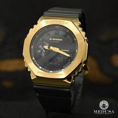 Montre G-Shock | Montre Homme Casio G-SHOCK Digital Series GM-2100G-1A9 Or Jaune Gold G Shock, Luxury Feeling, Metal Outfit, Gold G, Metal Clothing, G Shock Watches, Patek Philippe Nautilus, Casio G Shock, Popular Colors