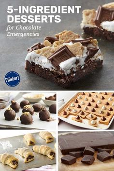 chocolate desserts with the title 5 - ingredient desserts for chocolate emeracies