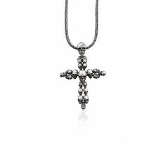 Cross with Skull Motif Handmade Sterling Silver Men Charm Necklace, Skull Silver Gothic Jewelry, Cross & Skull Punk Necklace, Memorial Gift These 925K Sterling Silver Biker Cross with Skull Necklace photos are taken with original and every item has handmade engraving details. It's very elegant and classy for everyday use but also can be preferred as a gift for friends and family for an eternal memorial. We prepared a new collection for your loved ones which is a gift selection from BySilverStone Gothic Cross Pendant Necklace With Engraving, Gothic Cross Necklace With Oxidized Finish, Gothic Oxidized Cross Necklace, Gothic Silver Pendant Cross Necklace, Sterling Silver Crucifix Necklace With Box Chain, Gothic Silver Box Chain Necklace, Spiritual White Gold Cross Pendant Necklace, Gothic Engraved Cross Necklace, Silver Crucifix Necklace With Charms